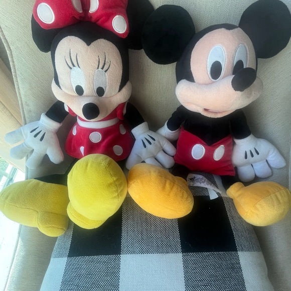 Walt Disney Other - Disney Mickey and Minnie Mouse Stuffed Animals - Red, Black, Yellow